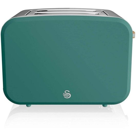 Swan Nordic broodrooster 2 brede sleuven 900 W 6 bruiningsstanden groen
