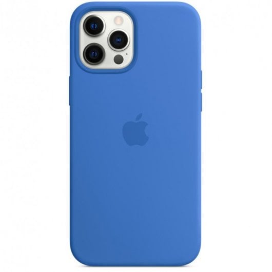 Custodia in silicone Apple MagSafe Capri Blue per iPhone 12 Pro Max