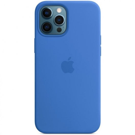 Custodia in silicone Apple MagSafe Capri Blue per iPhone 12 Pro Max