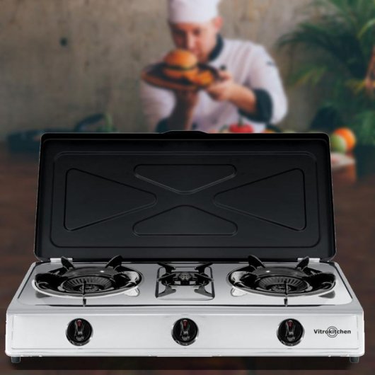 Hornillo de Gas Butano Vitrokitchen 360IB 3 Zonas