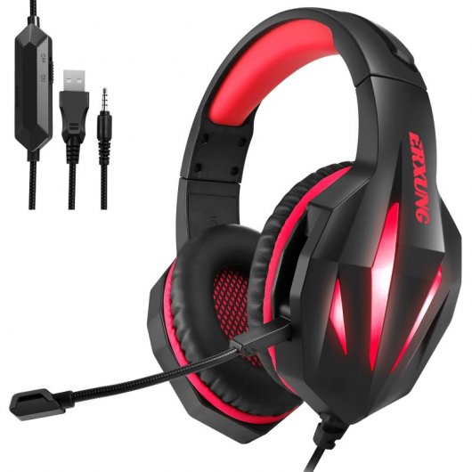 UnicView J5 Auriculares Gaming Multiplataforma Rojo