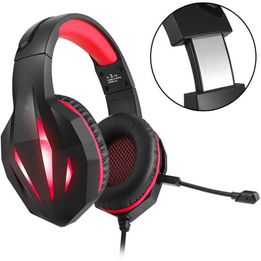 UnicView J5 Auriculares Gaming Multiplataforma Rojo