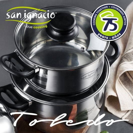 San Ignacio Masterpro Batería de Cocina 8 Piezas + Juego de Cuchillos