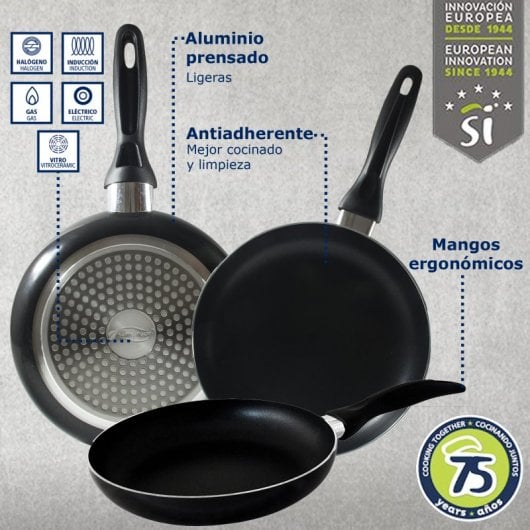 San Ignacio Cune Batería de Cocina 8 Piezas + 3 Sartenes de Inducción