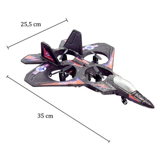 DHG Thunder Jet Avión Militar Negro