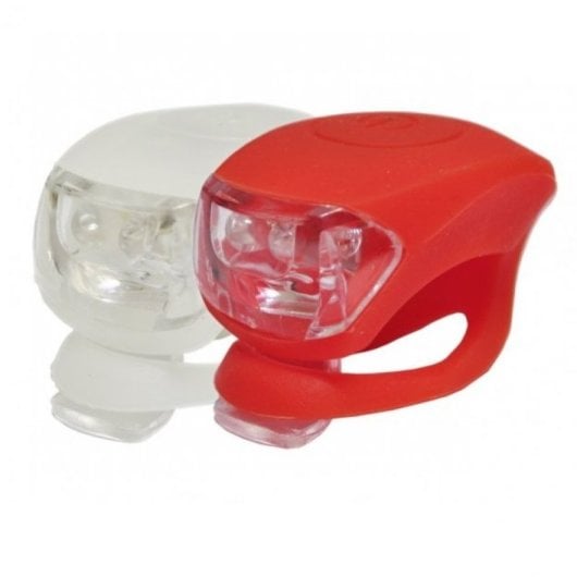 TKX Pack 2 Luzes LED para Bicicleta Branco/Vermelho