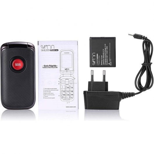 Sveon SMB200 Teléfono SOS para Mayores Negro Libre
