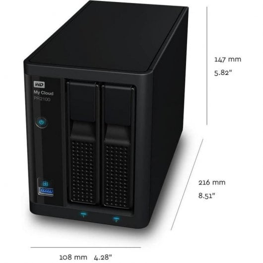 Western Digital My Cloud PR2100 NAS Desktop Collegamento ethernet LAN Nero