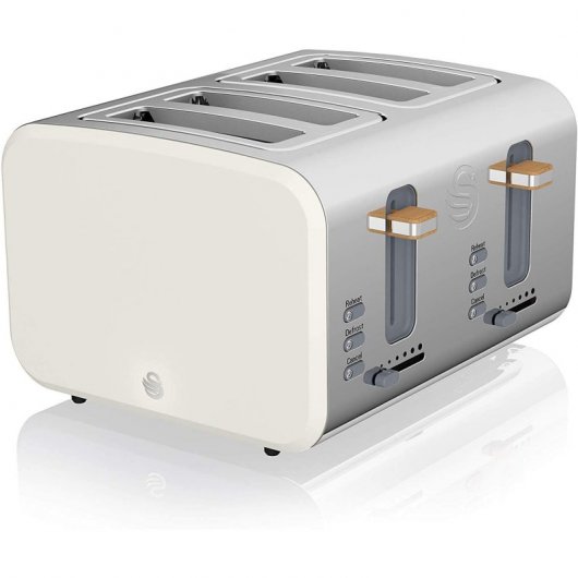 Swan Nordic Tostadora 4 Rebanadas 1500W Blanco