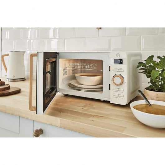 Swan Nordic Frühstücksset Mikrowelle 20L + Wasserkocher + Toaster 2 Scheiben weiß