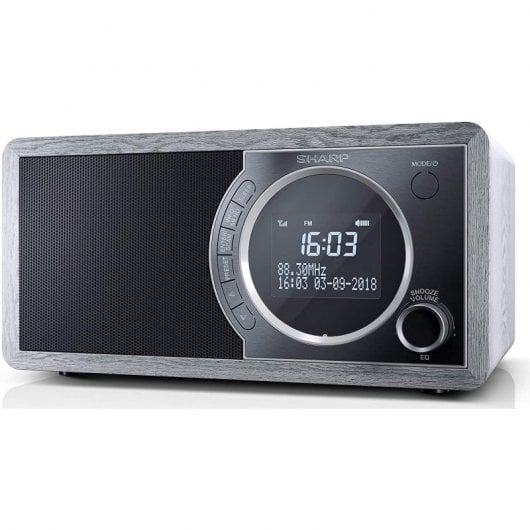 Sharp DR-450 Radio Despertador FM/Bluetooth/DAB+ Gris