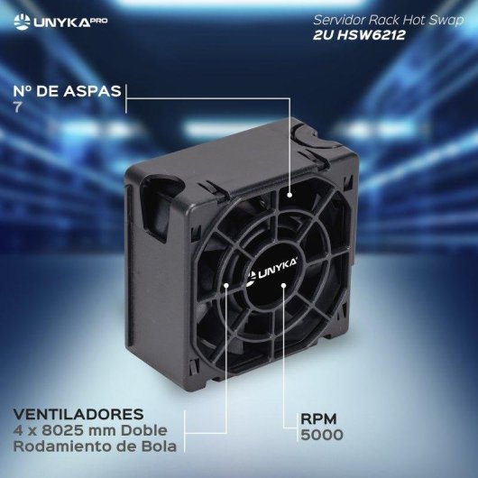 Serveur rack UNYKAch HSW6212 2U 12 baies Hot Swap