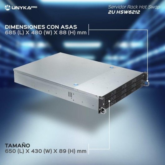 Serveur rack UNYKAch HSW6212 2U 12 baies Hot Swap
