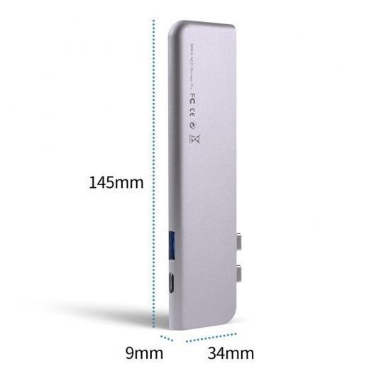 Minix Neo Storage Pro Hub USB-C Multipuerto con 480GB SSD Gris para Apple MacBook
