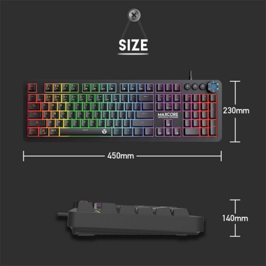 Fantech Max Core MK852 Teclado Gaming Negro
