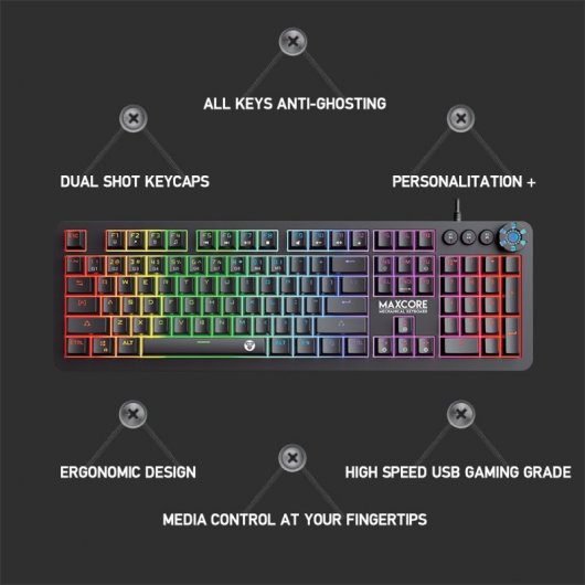 Fantech Max Core MK852 Teclado Gaming Negro