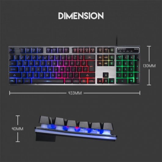 Fantech Fighter II K613L Teclado Gaming Preto