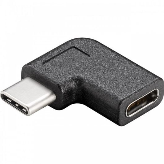 Goobay USB-C auf USB-C Adapter 90º Stecker/Buchse Schwarz