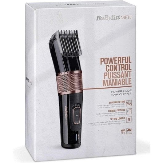 Tondeuse Tête BaByliss E974E Sans Fil 60 min 26 Réglages Lame Acier