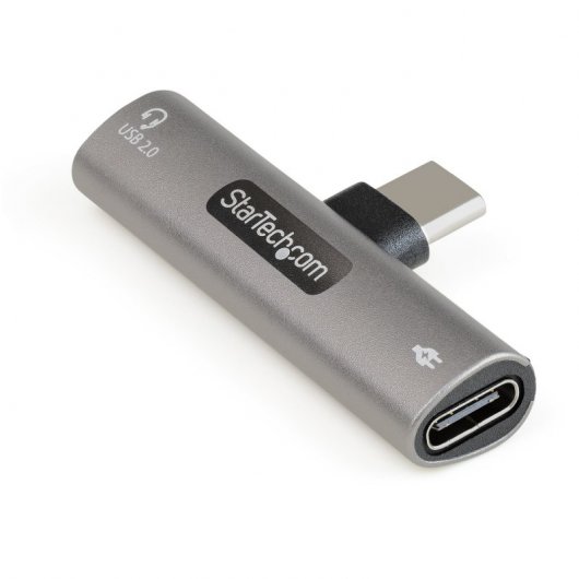 StarTech Adaptador de Audio y Carga USB-C Macho/Hembra Plata