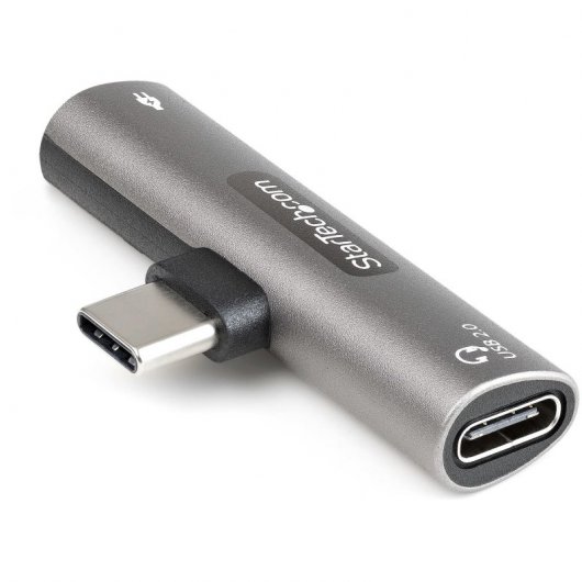 StarTech Adaptador de Audio y Carga USB-C Macho/Hembra Plata