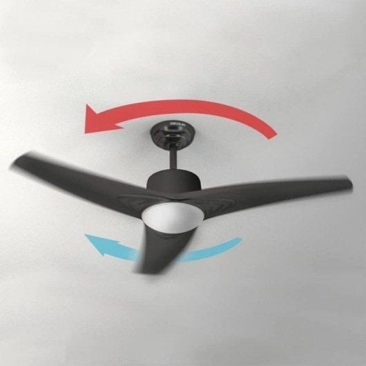 Ventilatore da soffitto Cecotec EnergySilence Aero 470 con luce LED, 3 velocità, controllo remoto