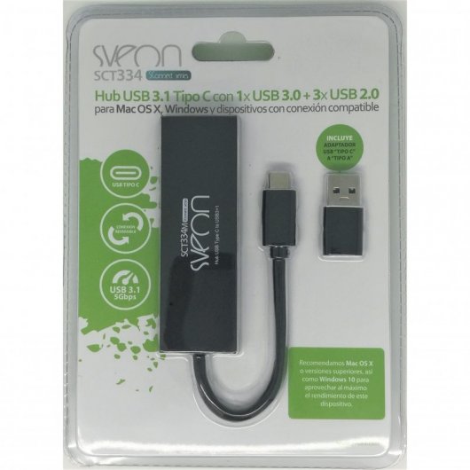 Sveon SCT334 Hub USB-C 4x USB 3.1