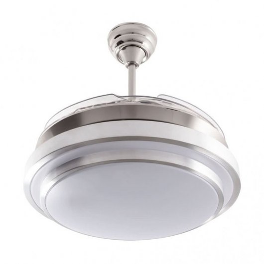 Fabrilamp Selene Ventilador de Techo con Luz LED y Mando 58W Níquel