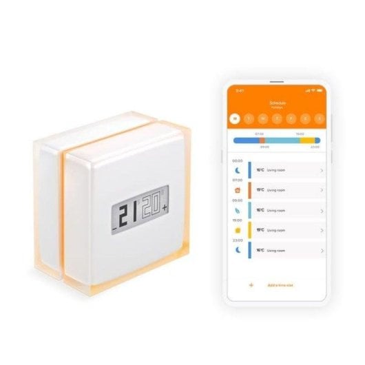 Thermostat Intelligent Netatmo NBU-NTH-NAV Sans fil pour Chauffage