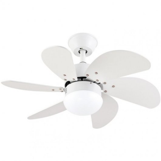 Tegaluxe Arrayan Ventilador de Techo con Luz y Mando 28W Blanco