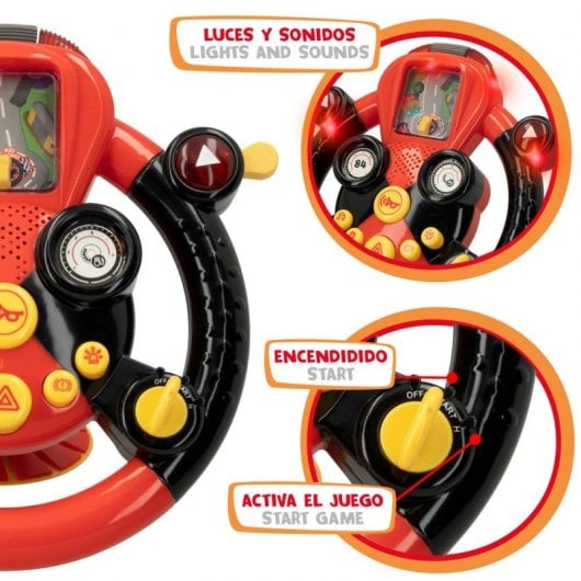 Motor Town Volante de Actividades Infantiles Rojo/Negro