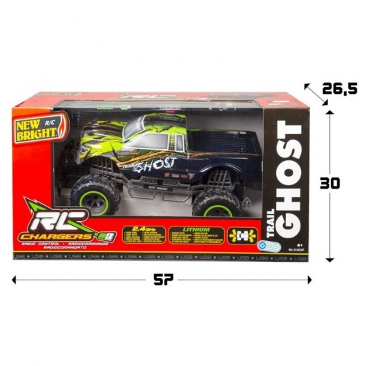 New Bright Camo Jungle Coche Eléctrico 4x4 Negro/Verde