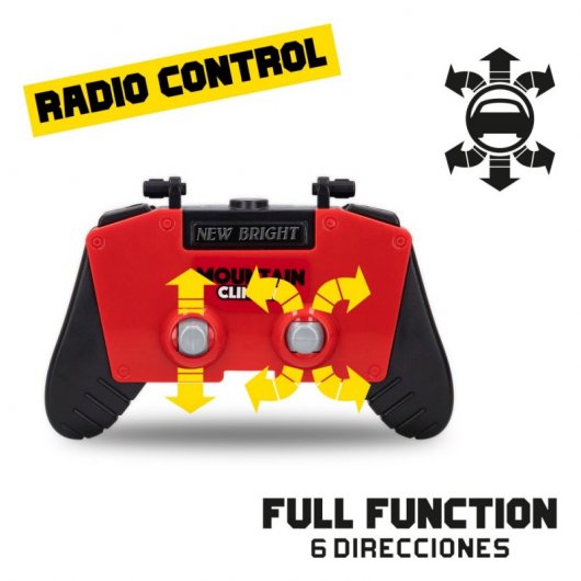 New Bright Terrainger Coche Eléctrico 4x4 Negro/Rojo