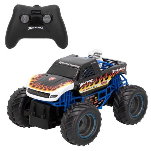 New Bright Monster Truck Coche Eléctrico 4x4 Negro/Azul
