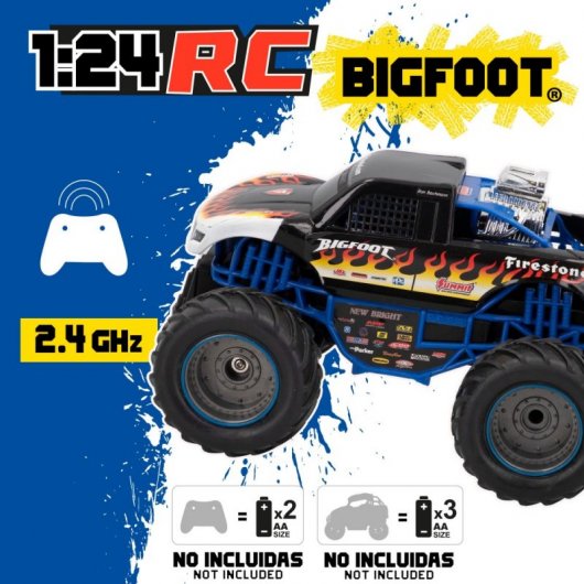 New Bright Monster Truck Coche Eléctrico 4x4 Negro/Azul