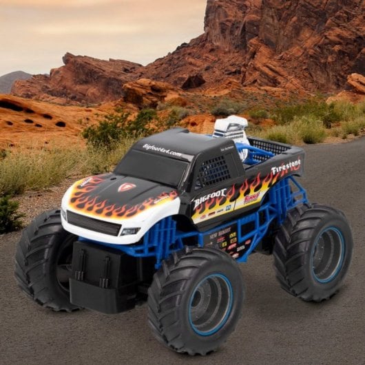 New Bright Monster Truck Coche Eléctrico 4x4 Negro/Azul
