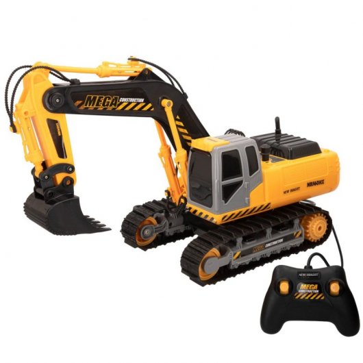 New Bright Mega Excavator Excavadora Eléctrica Amarilla