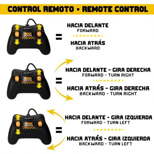 New Bright Mega Excavator Excavadora Eléctrica Amarilla