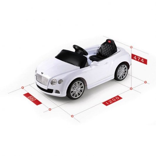 Rastar Bentley Continental GT Coche Eléctrico 6V Blanco