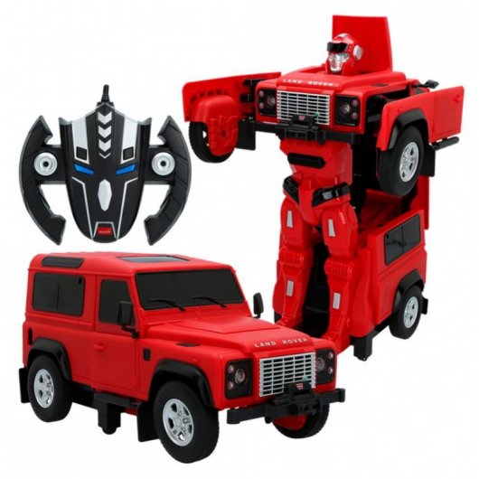 Rastar Land Rover Defender Coche Eléctrico Transformable Rojo