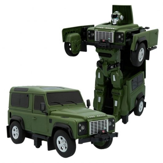 Rastar Land Rover Defender Coche Eléctrico Transformable Verde