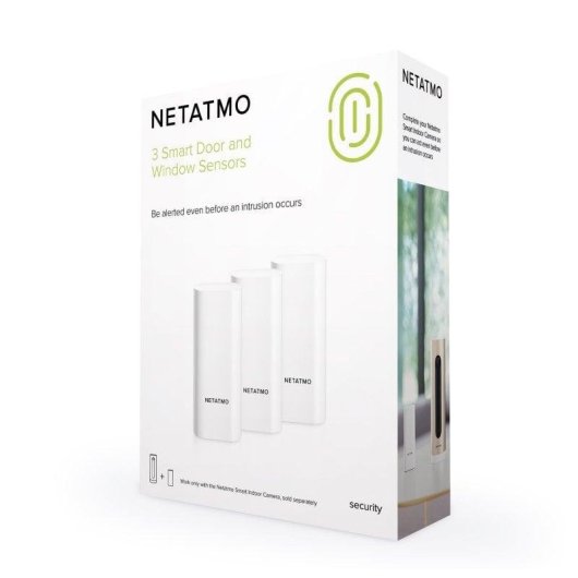 Capteur de Portes et Fenêtres Netatmo Sensores de Apertura Inteligentes RF Wireless Pack de 3 Installation Rapide