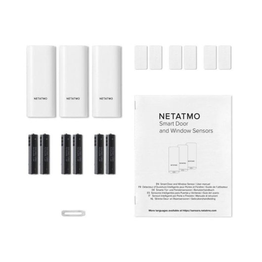 Capteur de Portes et Fenêtres Netatmo Sensores de Apertura Inteligentes RF Wireless Pack de 3 Installation Rapide