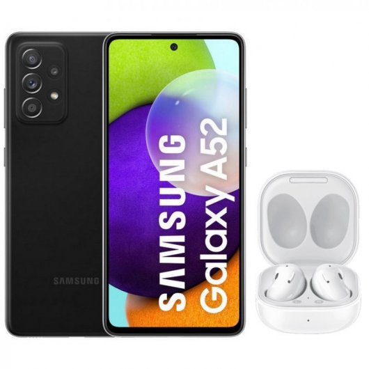 Samsung Pack Galaxy A52 256GB Negro + Galaxy Buds Live Blancos