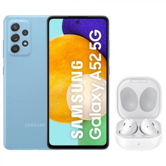 Samsung Pack Galaxy A52 5G 128GB Azul + Galaxy Buds Live Blancos