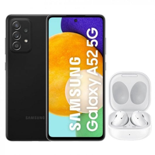 Samsung Pack Galaxy A52 5G 128GB Negro + Galaxy Buds Live Blancos