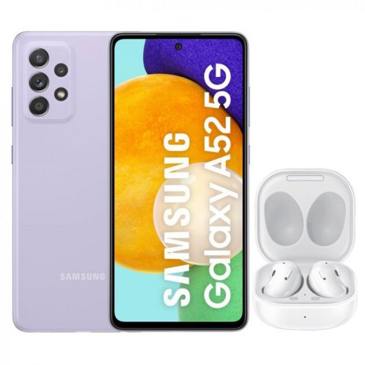 Samsung Pack Galaxy A52 5G 128GB Violeta + Galaxy Buds Live Blancos