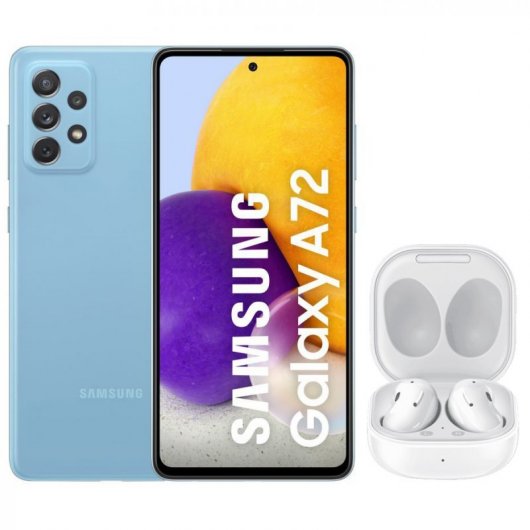 Samsung Pack Galaxy A72 128GB Azul + Galaxy Buds Live Blancos