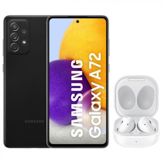 Samsung Pack Galaxy A72 128GB Negro + Galaxy Buds Live Blancos