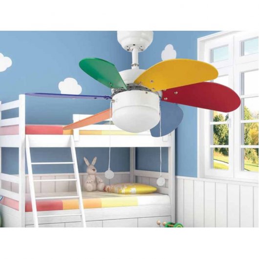 Faro Palao Ventilateur de Plafond avec Lumière 46W Multicolore